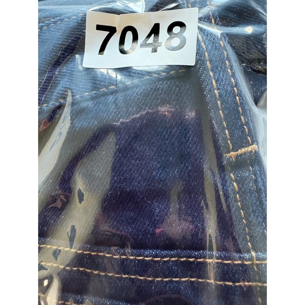 Brixton Straight Jeans Mens 30 Blue Denim Dark Wash Rugged Workwear Regular Fit